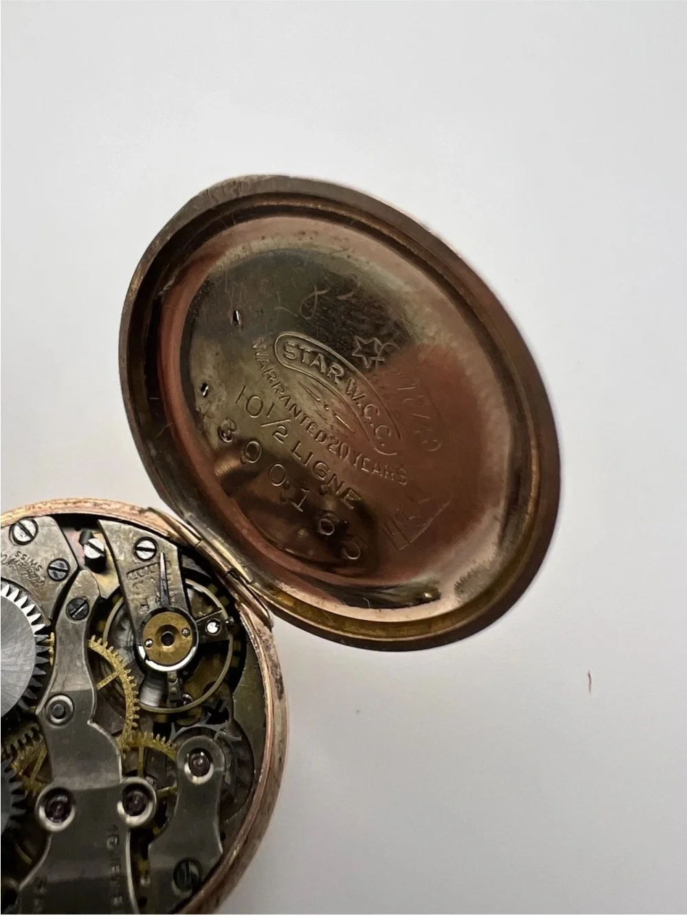 Helbros Vintage Pocket watch- Gold Tone Mechanical Watch